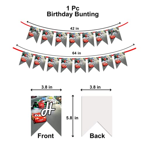 Image of WOW Party Studio Construction Vehicles Happy Birthday Theme Decoration Kit - 45Pcs, 300GSM Cardstock Banner, Truck Cutouts & Balloons for Boys Kids Birthday Party Supplies Combo Set