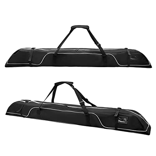 Azreference Ski Bag, Single Ski Travel Bag With Adjustable Shoulder Strap For Snow Gear, Poles And Accessories (173Cm) #TOP5