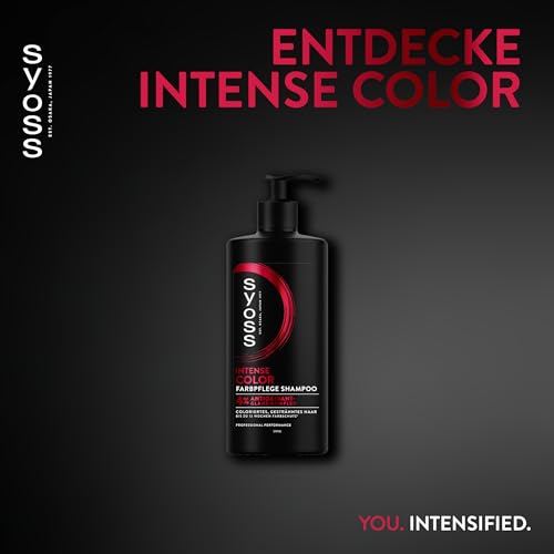 Syoss Shampoo Color (440 ml), Haarshampoo für colorierte, gesträhnte und gefärbte Haare, schützt bis zu 12 Wochen vor dem Verblassen, vegane Formel mit Tsubaki-Blüte