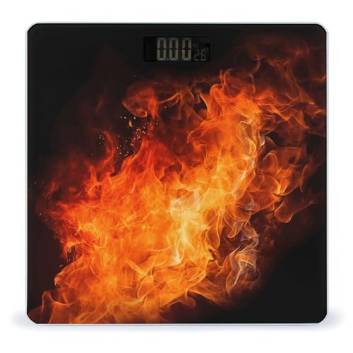 Báscula digital Roaring Flame hasta 180 kg con pantalla LCD