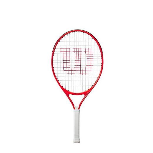Wilson Roger Federer 26 Raqueta de tenis, Para niños de 11 a 12 años, Aleación AirLite, Rojo, WR054410H