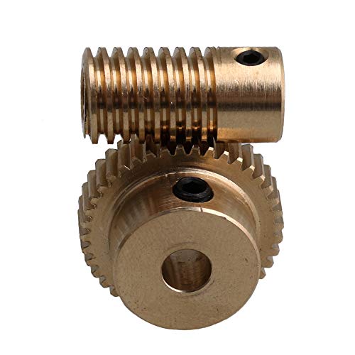 Cnbtr M6180801074 40T Brass Gear Wheel & 5Mm Hole Diameter Gear Shaft Kits 0.5 Modulus Set 1:40 Reduction Ratio Drive Gear Box thumb #2