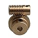 CNBTR 40T Brass Gear Wheel & 5mm Hole Diameter Gear Shaft Kits 0.5 Modulus Set 1:40 Reduction Ratio Drive Gear Box