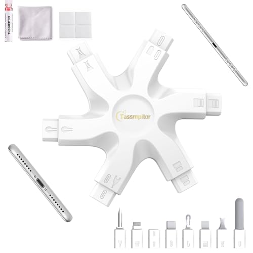 Tassmpitor for iPhone Cleaning Kit Port Cleaner, Repair and Restore Tool for iPad Pro Watch Cell Phone Charging Port, Lightning Charger Cables Speaker Airpod Cleaning Putty Dust for All Devices