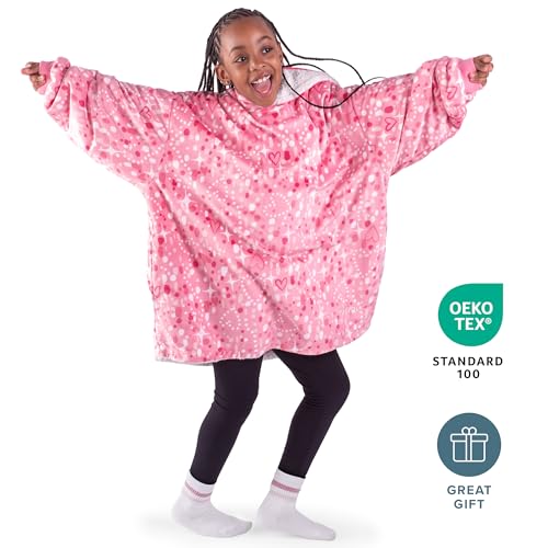 Image of Bare Home Wearable Blanket Hoodie - Soft Plush Sherpa - Warm and Cozy - Oversized Wearable Blanket