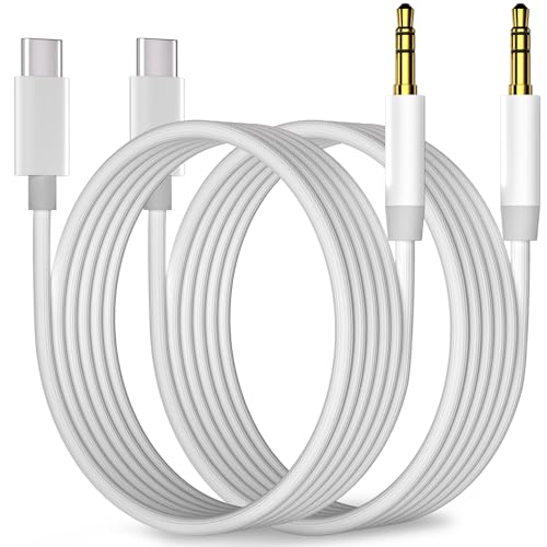 Aux to USB C, USB C to 3.5mm Audio Aux Jack Cable (3.3ft 2-Pack), Type C to 3.5mm Headphone Car Stereo Cord for iPhone 17 16 15 Pro Max, Samsung Galaxy s25 S24 S23 S22 Ultra, Note 20, Google Pixel 5 6