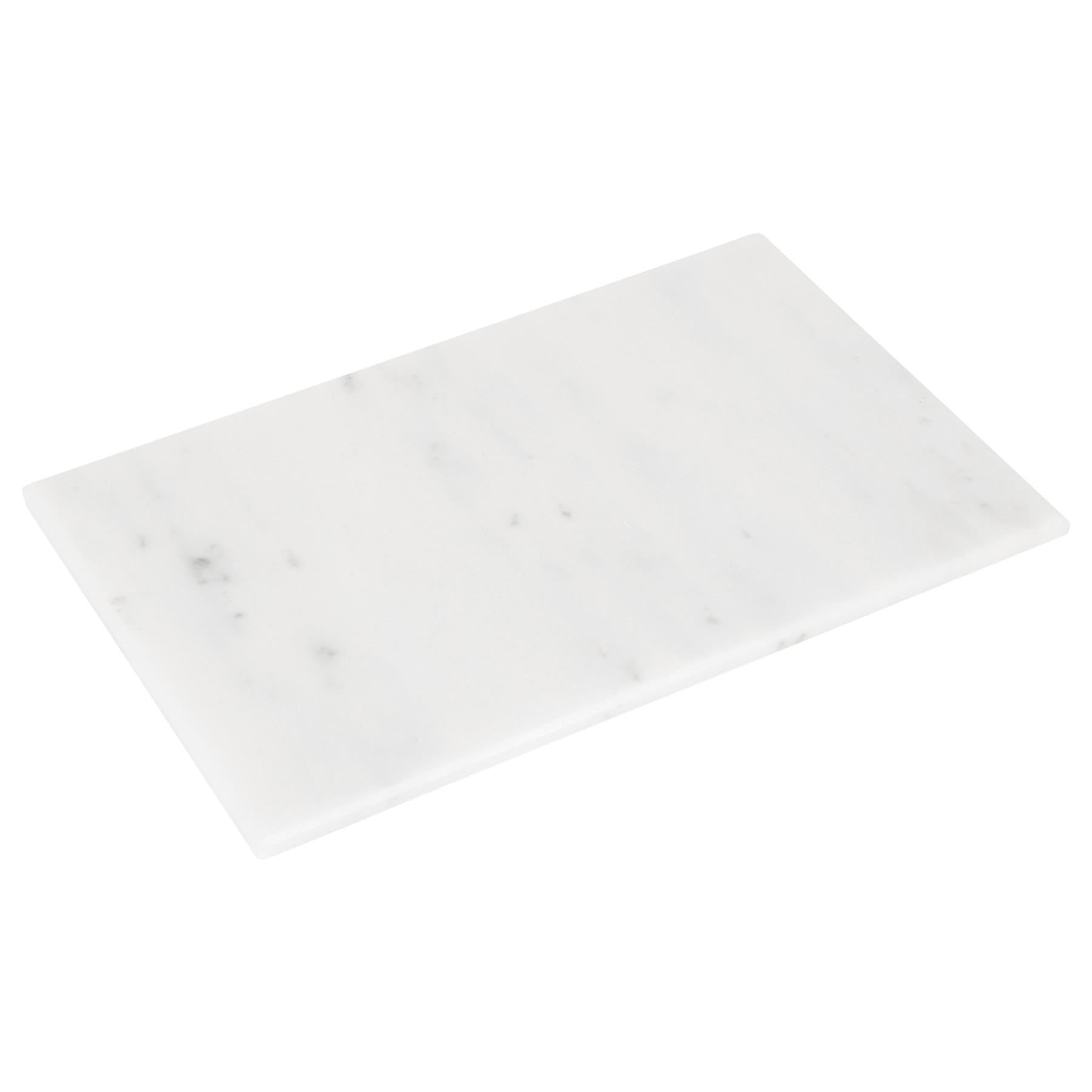 Argon Tableware Marble Chopping Board - 30 x 20cm - White - Rectangle Cutting Board Solid Worktop Protector Mat Serving Platter for Slicing Vegetables, Cutting Meat, Meal Preparation — image 1