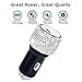 dayutech 3 Pack Bling Rhinestones Cell Phone Set (Car Phone Mount Holder Car Charger Charging Cable) for iPhone iPad Android Bling Accessories for Women Girls Ladies