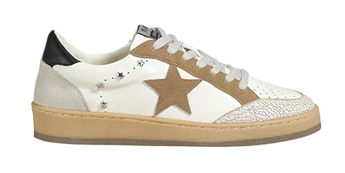 Mi.iM Avery Rubber Sole Lace-up Star Sneakers(6.5, Khaki Star)