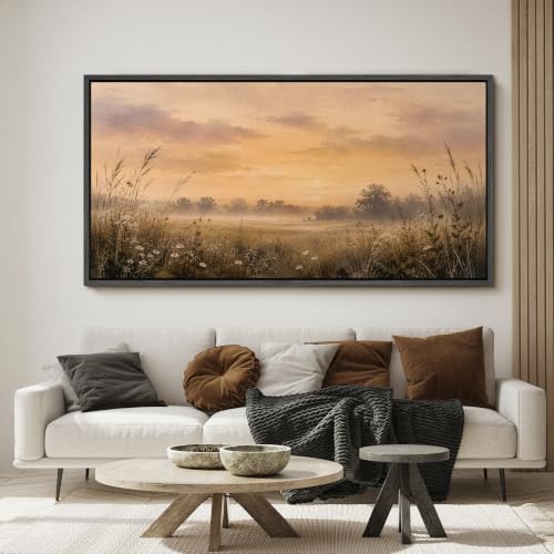 Image of MUDECOR Extra Large Framed Canvas Print Wall Art Meadow for Living Room