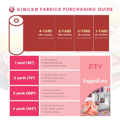 Image of SINGER Fabrics, 100% Cotton, Peach Echo Solid, DIY Quilting and Crafting Fabric for Sewing, 44 Inch Wide, 2 Yard Precut