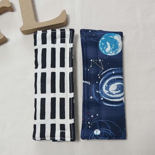 リバーシブルランドセル肩パット宇宙柄×アルテック風ブラック肩カバー <0513zランドセル肩カバー>