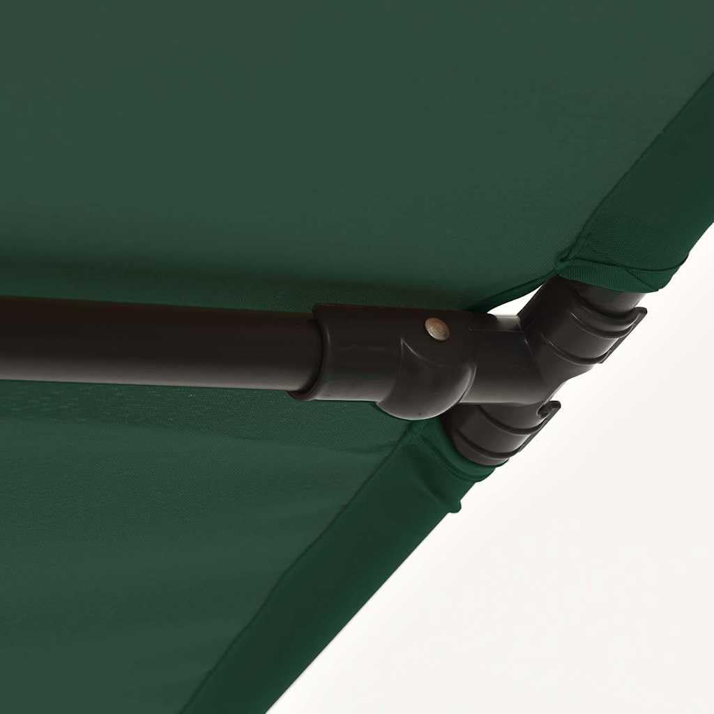 Close-up of canopy frame connection