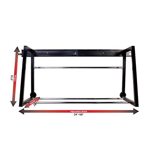 Image of HyLoft 01000 Heavy Duty Adjustable Garage Wall Multi-Tire Rack Storage, Black