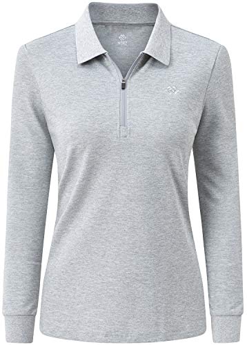 MoFiz Polo Femme Shirt Manches Longues Coton Sport Polo...
