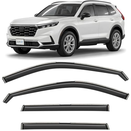 Image of CLIM ART in-Channel Incredibly Durable Rain Guards for Honda CR-V (CRV) 2023-2026, Original Window Deflectors, Vent Window Visors, Vent Deflector, 4 pcs. - 623100