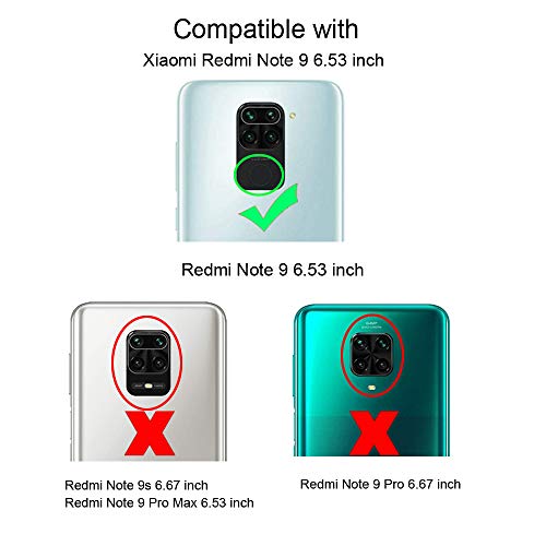 Urspasol For Xiaomi Redmi Note 9 Case With Screen Protector Tempered Glass Hybrid Heavy Duty Armor Protective Bumper Phone Cover With 360 Degree Ring Holder Kickstand (Red) #TOP1