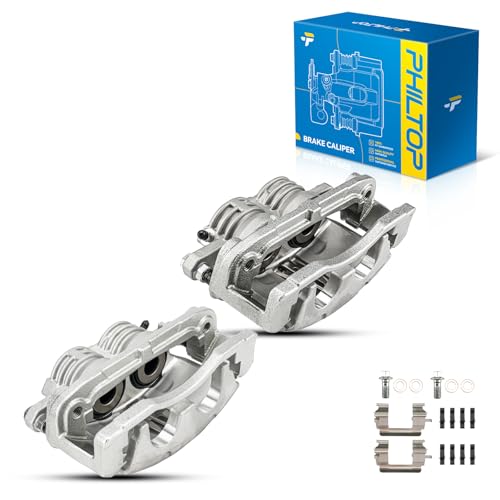 Image of PHILTOP Front Brake Caliper w /o Pads Compatible with 2002-2005 Trailblazer, 2002-2005 Envoy Wheel Base 113in, OE# 18-B4798A, 18-B4799A, Replacement Disc Brake Caliper Assembly