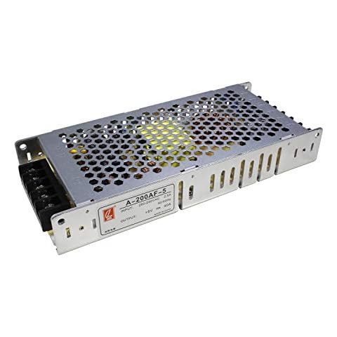STBTECH 5V 40A 200W LED Driver Power Supply Transformer Adapter 220V AC to DC 5V Converter for LED Strip Pixel Light,LED Displays,Monitoring System, Ultrathin Mute Rapid Heat Dissipation Cover
