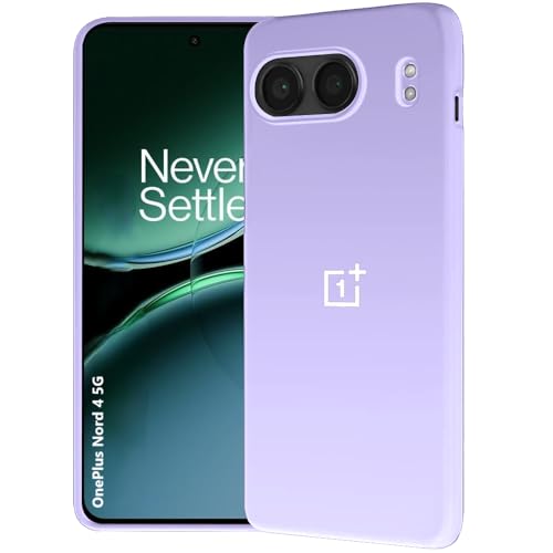 Image of MOBILOVE Back Cover Case for OnePlus Nord 4 5G | Pure Liquid Soft Matte Silicone Case with Logo and Comes with Camera and Screen Protection Back Cover for OnePlus Nord 4 5G (Purple)