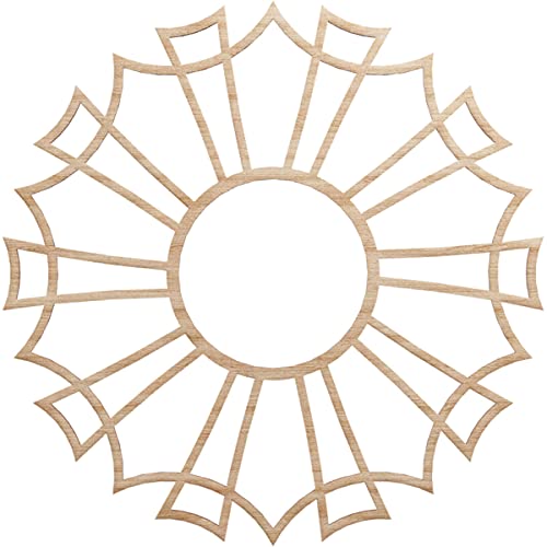 Image of Ekena Millwork 24 inchOD x 8 1 /2 inchID x 3 /8 inchT Augustus Wood Fretwork Pierced Ceiling Medallion, Alder