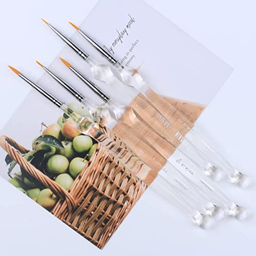 Yihuale Detail Paint Brushes Set 5Pcs Miniature Brushes For Fine Detailing & Art Painting, Mini Painting Brush For Acrylic, Oil, Watercolor, Gouache, Models #TOP3