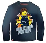 Brandsseller Jungen Langarmshirt T-Shirt mit Motiven im Stil von Play Movie 100% Baumwolle 110/116 Navy