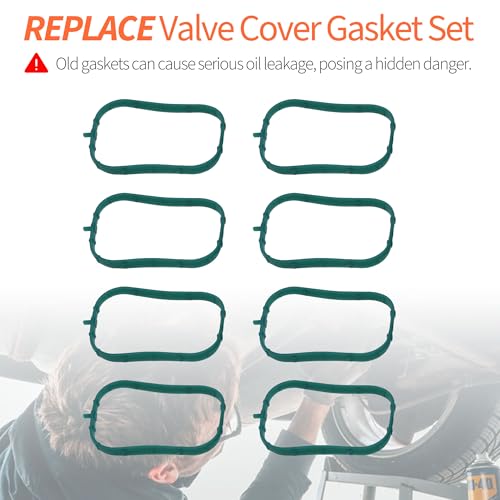 Image of HiSport 8 PCS 12626354 Engine Intake Manifold Gasket Runner Seals | Compatible with GM Cadillac Chevrolet GMC Savana Sierra Silverado 1500 2500 3500 Yukon Camaro Corvette Escalade