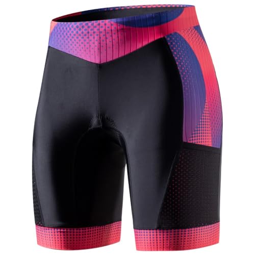 MY KILOMETRE Triathlon Shorts Women 8”Inseam Tri Shorts with Side
