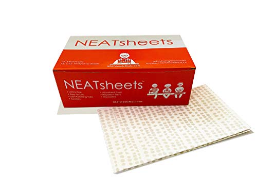 NEATSHEETS Disposable Bibs for Adults, Kids & Elderly Senior | Adhesive Tab Napkins for Eating, Personal Use, Home Care & Business | Spill Absorbent, Stain/Liquid Repellent | Grey Dot, 100 Count