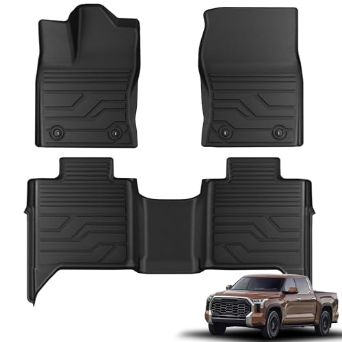 KARPAL Floor Mats Fit for Toyota Tundra 2022-2026 CrewMax Cab Custom Fit All Weather TPE Floor Liners 1st & 2nd Row Tundra SR/SR5/TRD PRO/Limited/Platinum/Castone Accessories