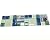 Hominter Tile Sample 3 x 12 Inches: Blue and White Glass Backsplash Tiles, Resin Shell Tile Beach Style House, Perfect for Kitchen Backsplashes and Bathroom Walls and Shower Accents GC370