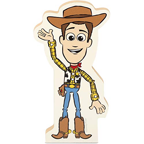 Disney Pixar Toy Story 2 Cowboy Woody Shelf Sitter Decor - Chunky Wood Block Cutout for Kids' Bedroom, Play Room or Nursery