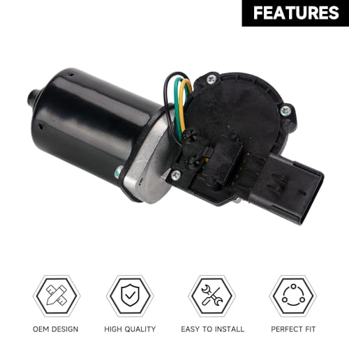 5 Pin Front Windshield Wiper Motor Compatible with Jeep Wrangler 2007-2016, Wrangler JK 2018, Sport Utility - Direct Fit Installation 55077859AC/68002388AA by YOLLKY - Image 4