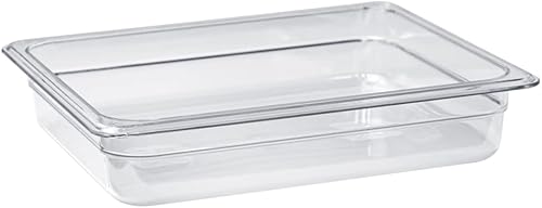 Chef's Supreme - Bandeja de comida de policarbonato de tamaño medio, aprobada por NSF (2.5 pulgadas de profundidad)