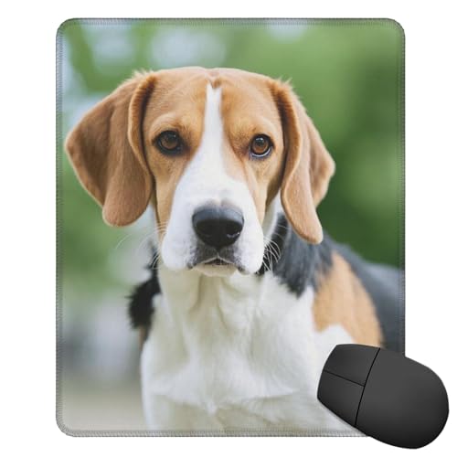 Tappetino per mouse lavabile, con base in gomma antiscivolo, grazioso cane beagle, tappetino per mouse da scrivania, tappetino per mouse da gioco, per ufficio, computer e casa, 25 x 30 cm