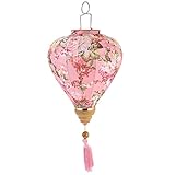 chinesische laternen kaufen 【Fransen Dekoration】Laterne Im Chinesischen Stil Mit Quasten- Blumenmuster Dekoration, geeignet für Mittherbstfest, Ostern, Weihnachten, chinesische Neujahrsfestdekoration.