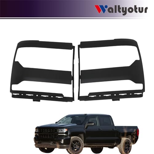 waltyotur A Pair Black Left Right Headlight Bezel Cover Trim Replacement for Silverado 1500 2016 2017 2018 by waltyotur - Image 7