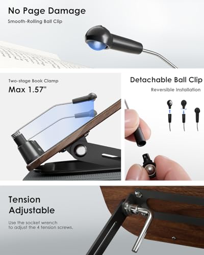 image for Viozon Lap Book Pillow Stand with Storage, Adjustable Beanbag Reading 