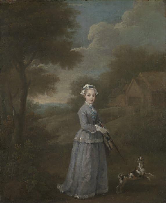 Toile Miss Wood William Hogarth en impression d'affiches d'art de qualité musée 60x90cm