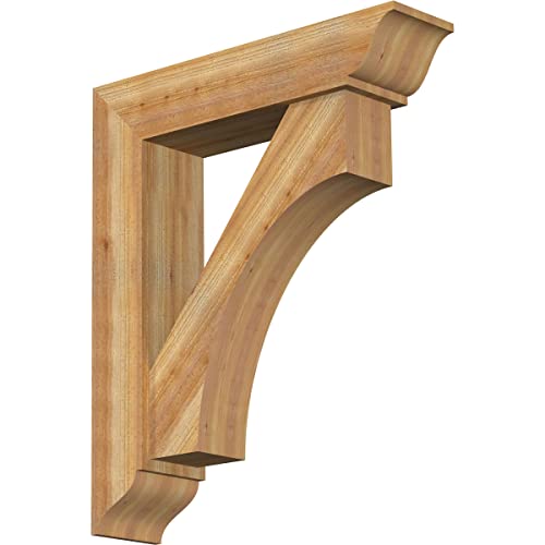 8"W x 34"D x 40"H Westlake Traditional Rough Sawn Bracket w/Offset Brace, Western Red Cedar