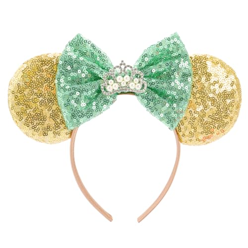 LYLIN Mouse Ears Headband, Princess Mouse Ears Headbands for Women Girls Boys, Princess Hair Accessories for Birthday Party Cosplay Costume