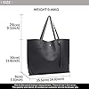ZhengYue Tote Bag for Women,Ladies Handbag Soft PU Leather Tote Bags Large Capacity Women's Top Handle Shoulder Bag Black #5