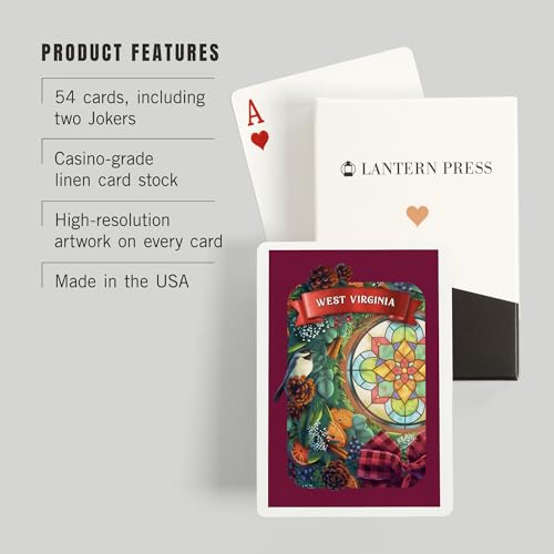 Carta Lanterna Press West Virginia, 52 Cartas Poker miniatura 3