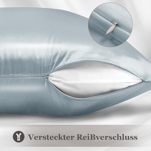 Adubor 100% Seidenkissenbezug 40x80cm für Haar und Haut mit Reißverschluss – Ansicht 6