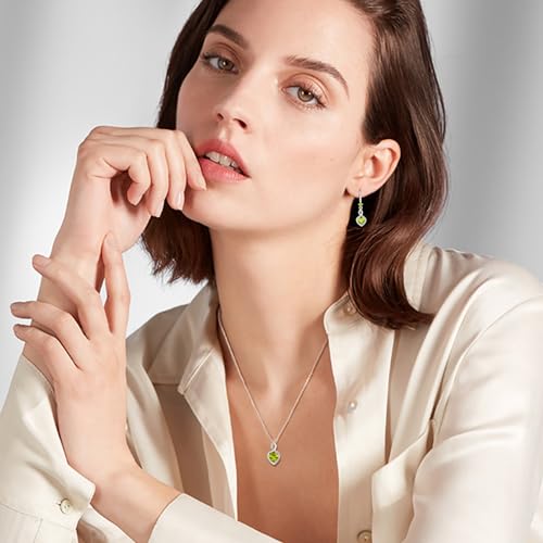 FANCIME Heart Infinity Dangle Drop Earrings 925 Sterling Silver Heart Gemstone Birthstone Earring Fine Jewelry Birthday Gifts for Women4