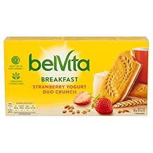 Kraft Belvita Strawberry Yogurt Crunch Pack of 8 8 Boxes of 5 bars, Total 40 Bars
