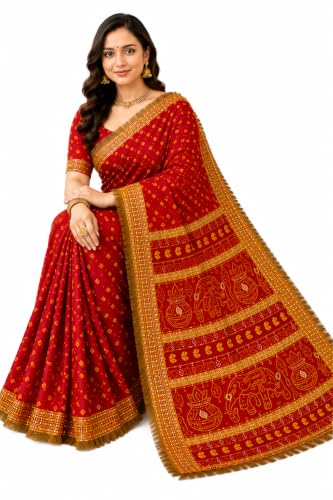 Bihar Heritage red ghungroo saree – image 2