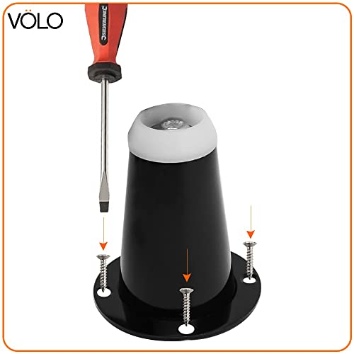 Image of VOLO Furniture Legs 3 inch, Heavy Duty Sofa Legs, Modern Style Furniture Legs, DIY Replacement SS Metal Legs for Table Cabinet Cupboard Sofa Couch Chair, (Set of 4 pcs)(A-67) (3 inch- 75 mm, Black)