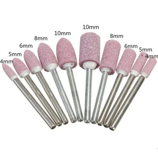 10pcs Abrasive Mounted Stone Rotary Tool 1/8 Shank for DIY Grinding